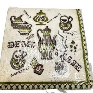 1950s "A Brownie Creation" Beverage Napkins Green Tea Coffee Pot Sealed Pack 20